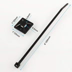Strong Self Adhesive Wire Clips Cable Zip Tie Mounts 1" - Image 2