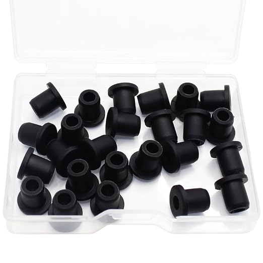 25 Pcs 1/4" Drill Hole, 3/16" ID Silicone Rubber Grommets by BOPOREAE