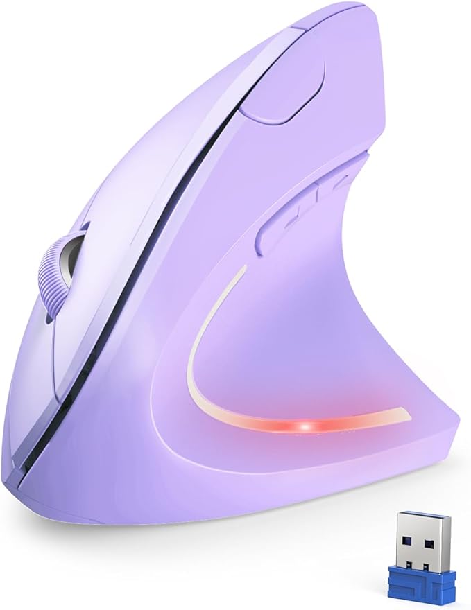 TECKNET Ergonomic Mouse, 4800 DPI Wireless Vertical Mouse by Tecknet