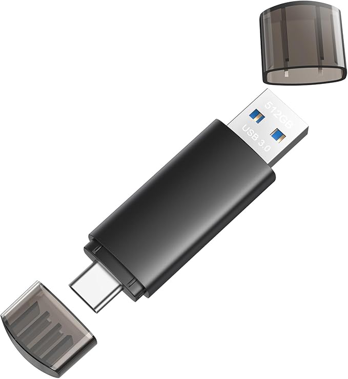 JOIOT 512GB USB C Flash Drive Dual USB 3.0 Flash Drive Type C + USB A Portable by JOIOT