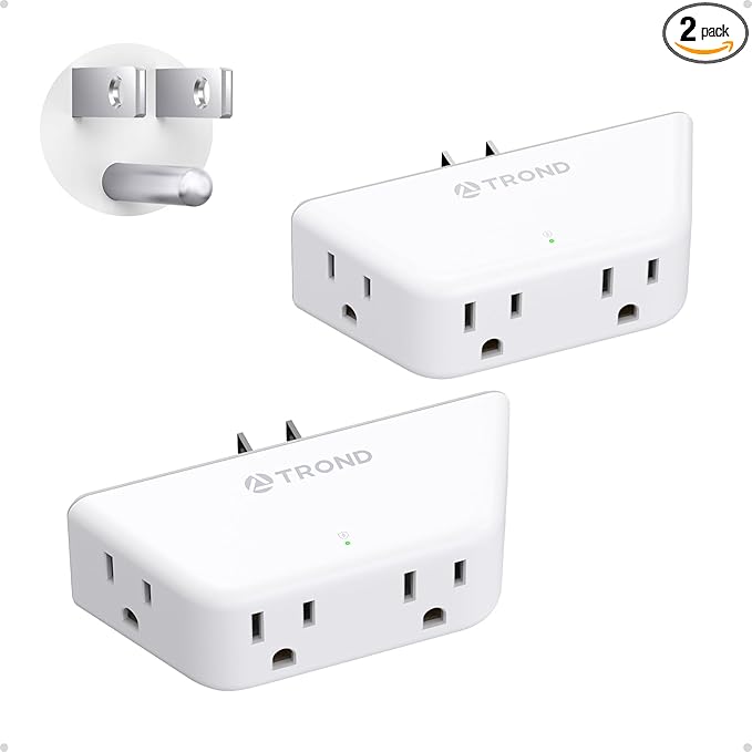 TROND Multi Plug Outlet Extender 2 Pack by TRONDOfficial