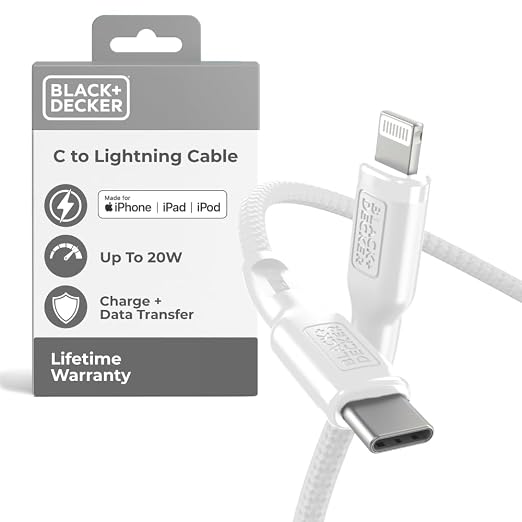 BLACK+DECKER USB C to Lightning Cable by BLACKDECKER