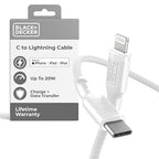 BLACK+DECKER USB C to Lightning Cable by BLACKDECKER
