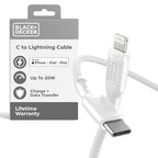 BLACK+DECKER USB C to Lightning Cable by BLACKDECKER