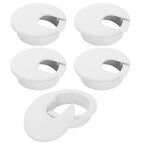 2" White Desk Grommet, JTemgle Plastic Cable Hole Cover Computer Table Cord by JTemgle