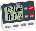 Digital Dual Kitchen Timer, 2 Groups Cycle Countdown Timer, ON/Off Memory by MOSTRUST