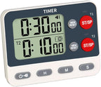 Digital Dual Kitchen Timer, 2 Groups Cycle Countdown Timer, ON/Off Memory by MOSTRUST