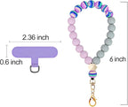 Marble Silicone Beaded Phone Wrist Strap, Cellphone Lanyard - Image 6