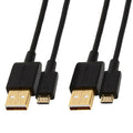 Amazon Basics 2-Pack USB-A to Micro USB Charging Cable, 480Mbps Transfer Speed by AmazonBasics
