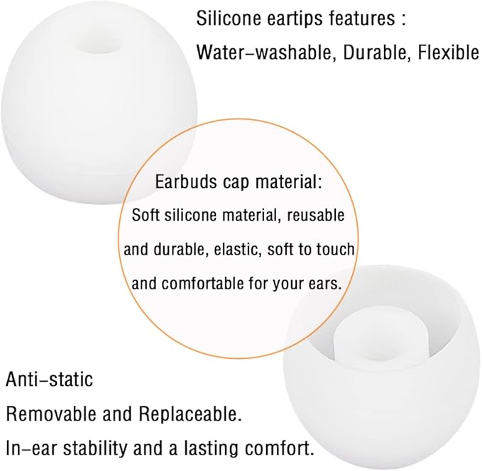 18 Pairs Silicone Ear Tips Replacement Earbud Tips - Image 5
