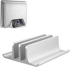 Vaydeer Aluminum Laptop Stand Double-Slot Adjustable Vertical Laptop Stand by Vaydeer