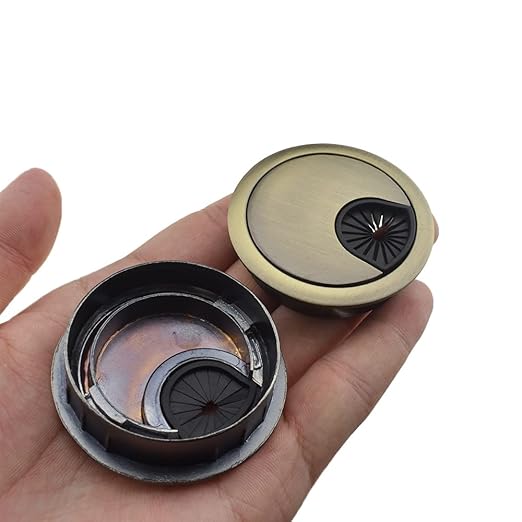 HAHIYO 2Pcs 2Inch/50mm Bronze Zinc Alloy Desk Grommet Wire Grommet Cable by HAHIYO