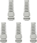 LeMotech 5Pcs NPT 1" IP68 Waterproof Cable Gland Flex Spiral Strain Relief Grey by LeMotech