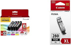 Canon PGI-280XL PGBK/CLI-281CMY Ink and Photo Paper Bundle by Canon