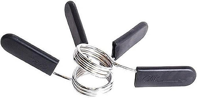 2Pcs Black 2 Inch Barbell Clamps, Stainless Steel Spring Collar Clips Weight - Image 4