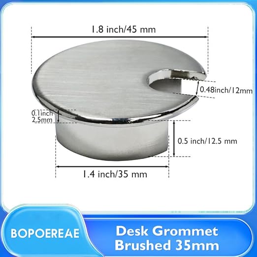 Desk Grommet 1-3/8", Desk Cord Hole Cover, Cable Grommet Metal Zinc Alloy - Image 8