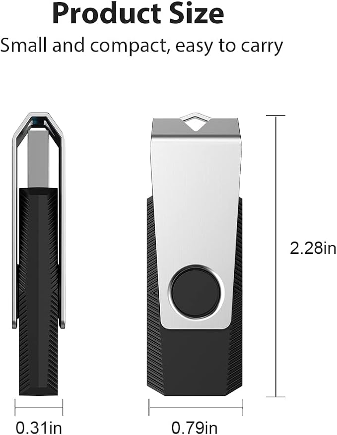 Aiibe 64GB Flash Drive 2 Pack 64GB USB Flash Drive Thumb Drive Zip Drive USB - Image 3