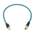 M12 Ethernet 8 Pin X Coded RJ45 CAT7e GigE Cable by HangTonConnect