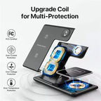 3-in-1 Wireless Charger for iPhone 16/15/14/13/12/11, Apple Watch All Series - Image 6