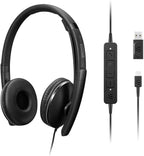 Lenovo Wired ANC Headset, USB-C and USB-A connectivity, Zoom Certified - Image 2