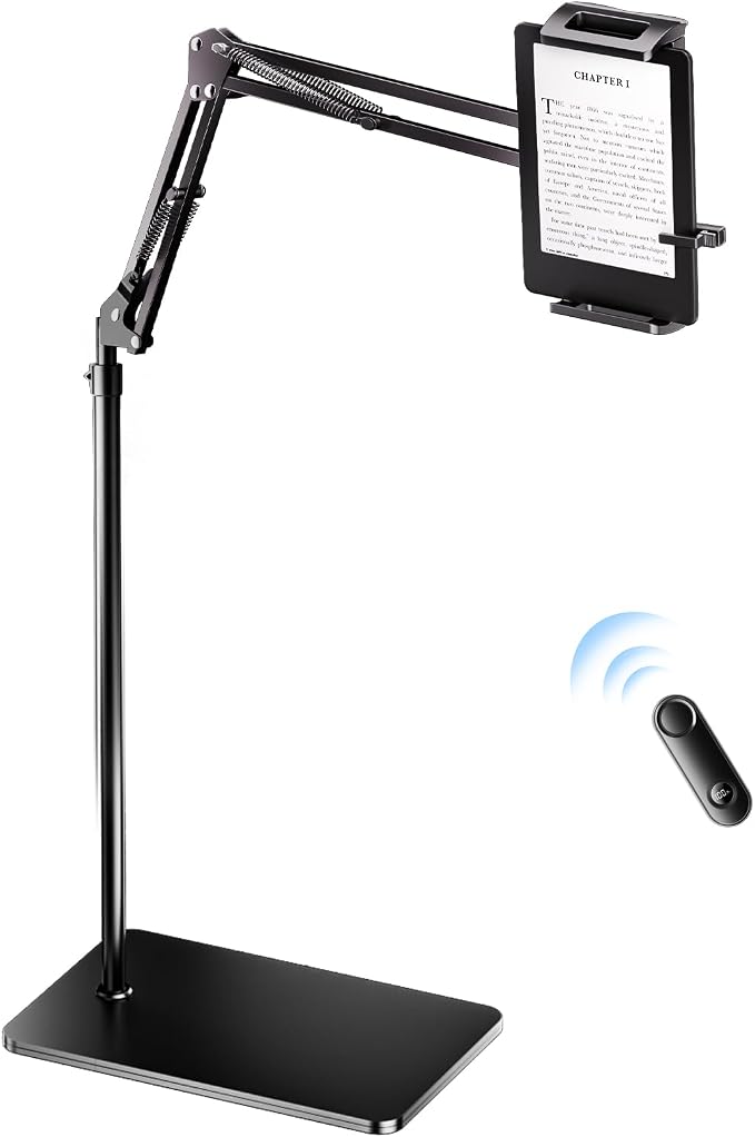 Floor Stand for Kindle with Remote Page Turner, Holder Stand for Reading in Bed by UNIBITRI
