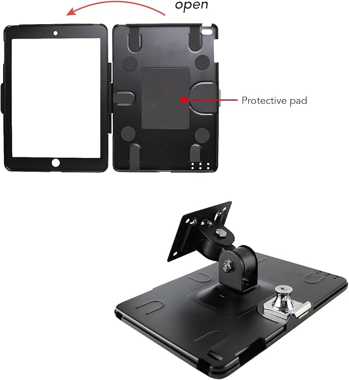 On Wall Mount Bracket for iPad 9.7", Anti-Theft Lock, Rotate Design - Image 5