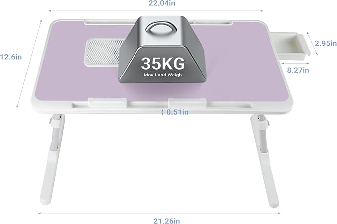 Laptop Lap Desk Include Cooling Fan, Adjustable Lap Desk - Image 2