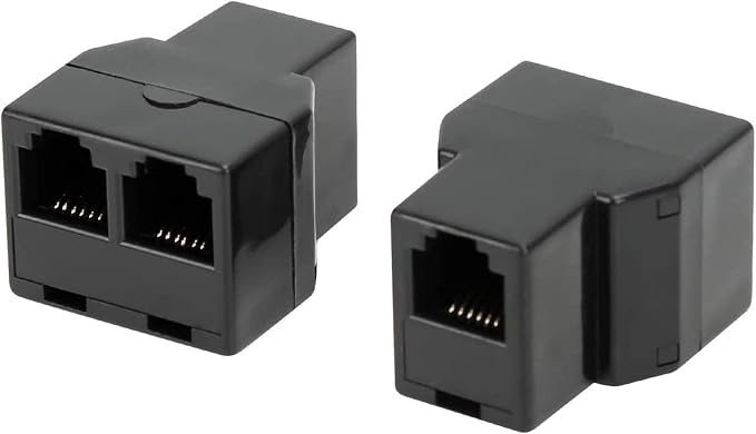 Uvital RJ12 6P6C 1 Female to 2 Female Telephone Line Splitters, Telephone by Uvital