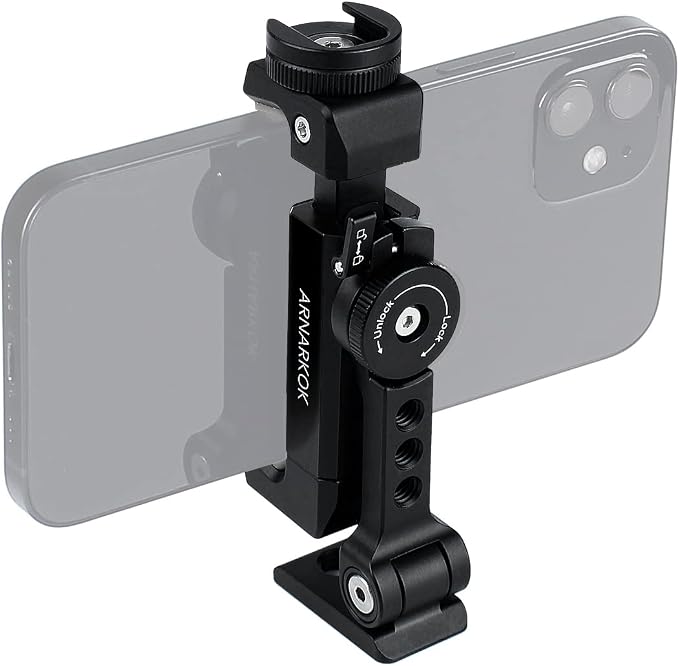 Metal Phone Tripod Mount w Rotatable Cold Shoe by ARNARKOK