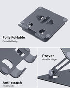 Adjustable Tablet Stand Holder for Desk, Desktop Tablet Holder, Foldable - Image 3