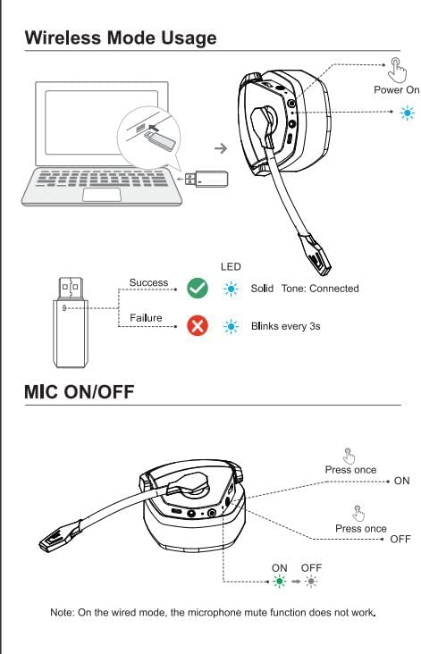 NUBWO G06 Dual Wireless Gaming Headset - Image 10