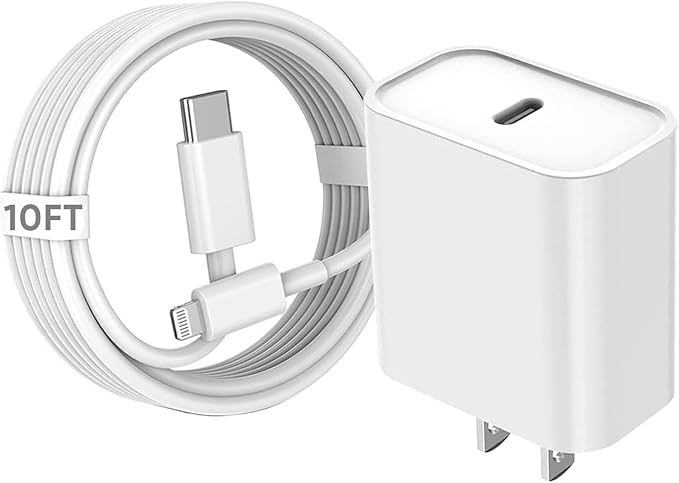 10FT iPhone Fast Charger, 10Foot Extra Long USB C to Lightning Cable PD Fast by TrimDish