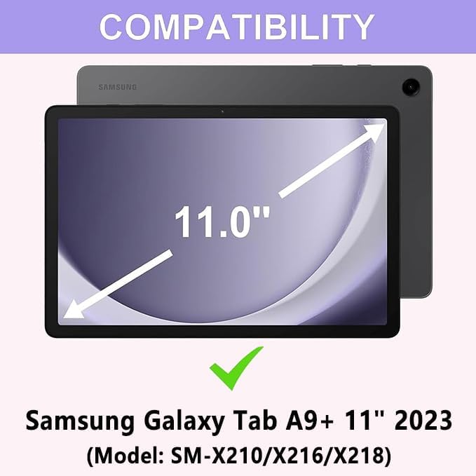 Keyboard Case for Samsung Galaxy Tab A9 Plus 5G 11 inch 2023, 7 Color Backlit - Image 7