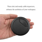 HAHIYO 2Pcs 2.4Inch/60mm Black ABS Plastic Sector-Shaped Desk Grommet Wire - Image 6