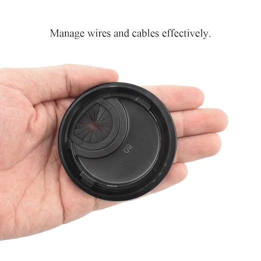 HAHIYO 2Pcs 2.4Inch/60mm Black Zinc Alloy Desk Grommet Wire Grommet Cable - Image 6