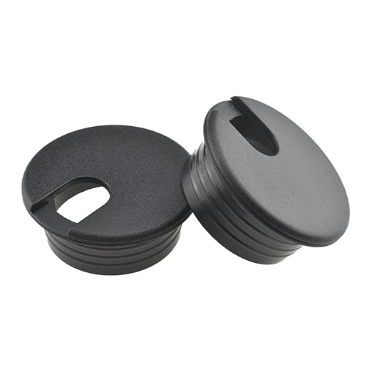 HAHIYO 2Pcs 1.5Inch/38mm Black ABS Plastic U-Shaped Desk Grommet Wire Grommet by HAHIYO