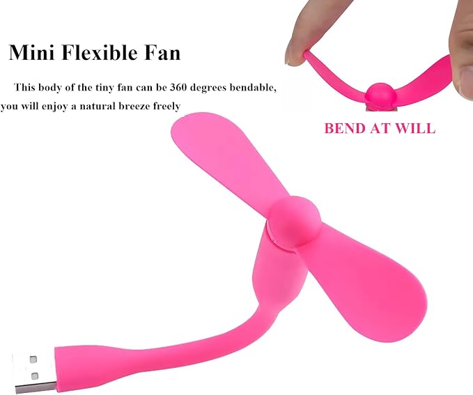 Mini USB Fan, Portable Pocket Fan USB-A Powered Little Cooler, Quiet Operation - Image 5