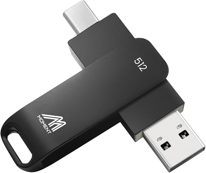 MMOMENT 512GB MU P50 External SSD – USB-C & USB-A Compatible, Portable USB 3.2 by MMoment