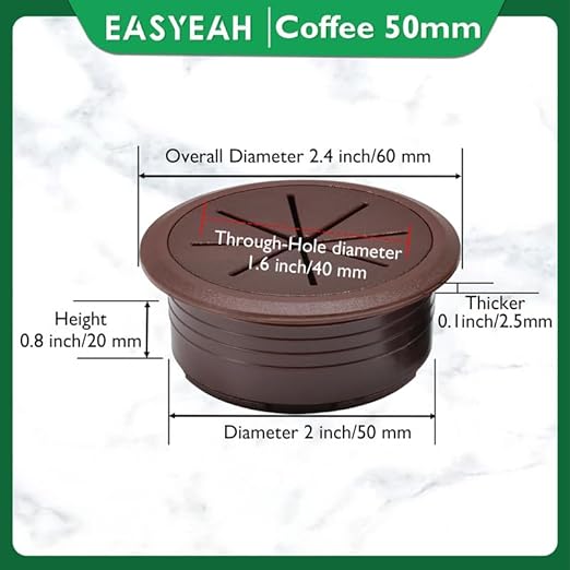 2 Pcs Desk Grommet 2"/50 mm, Desk Hole Cover - Image 9