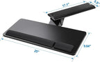 Keyboard Tray Under Desk, 25x9.84'' Large Slide Out Swivel Tilt Computer - Image 6