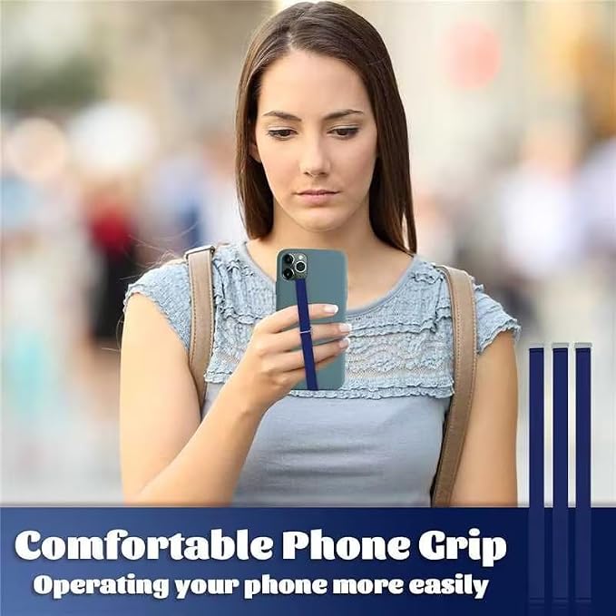TEAMOLA 3pcs Silicone Phone Grip Holder Strap - Image 6