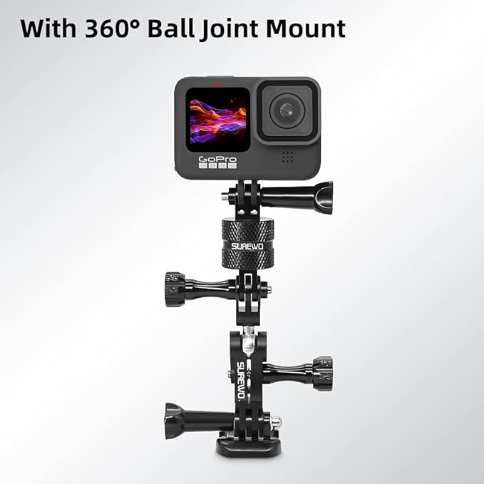 Aluminum 360 Degree Rotation Camera Mount, Metal Bracket Adapter Compatible - Image 5