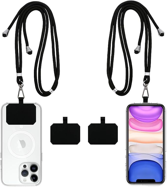 Cell Phone Lanyard, Universal Phone Strap, 2x Adjustable Neck Strap, 4x Pads by Unknown