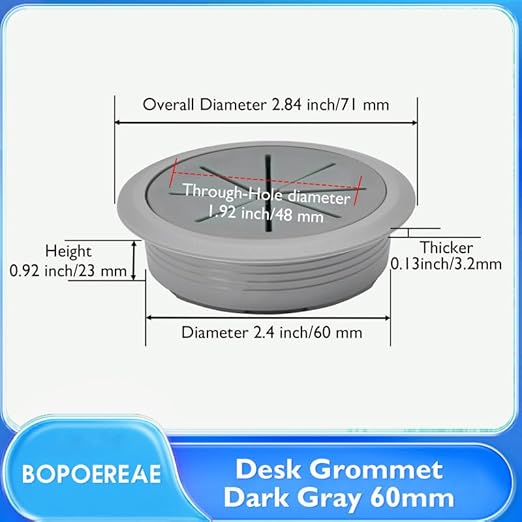 Desk Grommet 2-3/8", Desk Hole Cover - Image 8