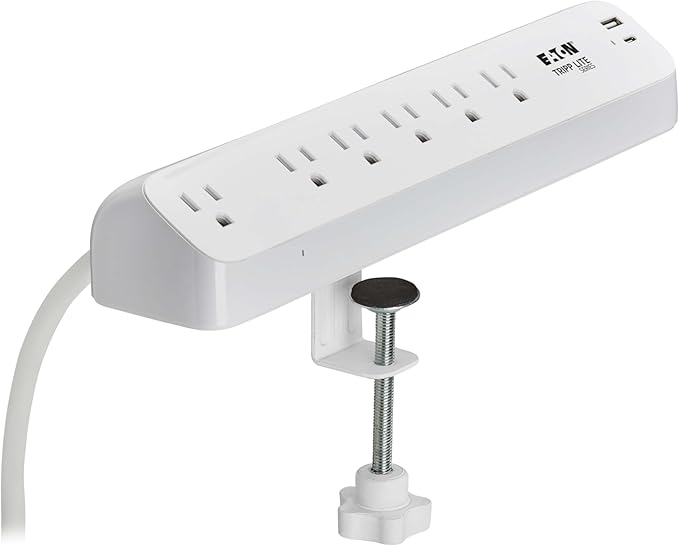 Eaton Tripp Lite Series Desk Clamp Power Strip Surge Protector, USB-A & USB-C - Image 9