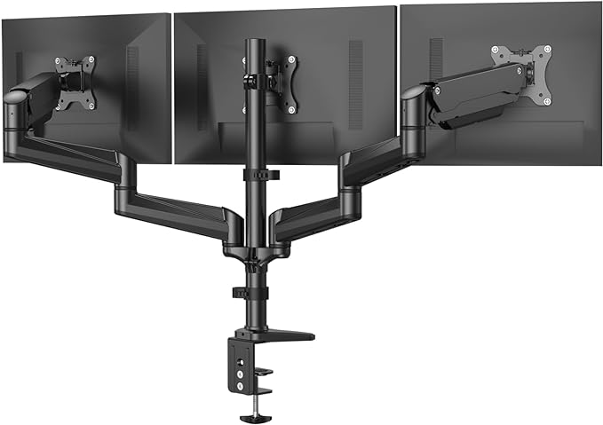 HUANUO Triple Monitor Mount for 17 to 32 inch Screens, Adjustment Gaming Triple by HUANUO
