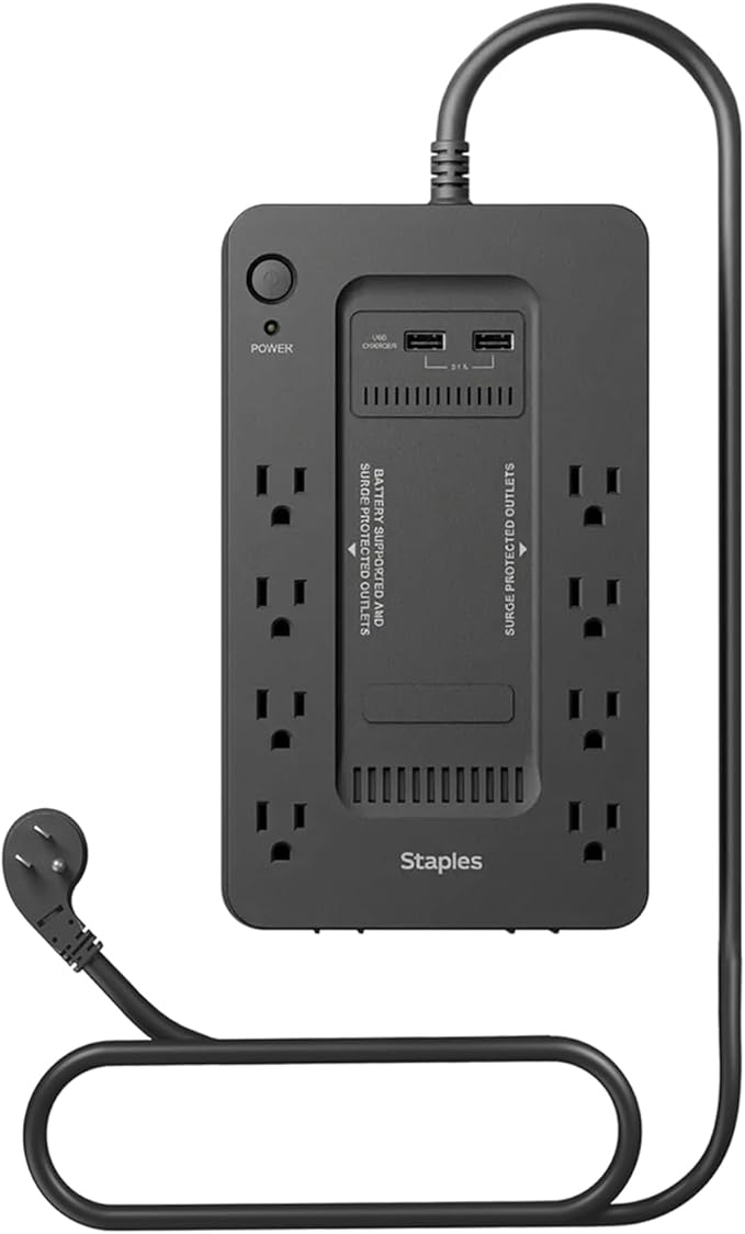 Staples TECH 650VA UPS Battery Backup by StaplesTECH