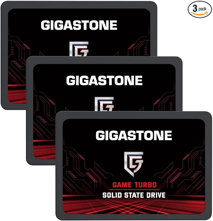 Gigastone SATA SSD 256GB 2.5 inch SSD 520MB/s Upgrade Laptop PC Memory and by Gigastone