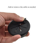 HAHIYO 2Pcs 2Inch/50mm Black ABS Plastic Eight-petaled Desk Grommet Wire - Image 4