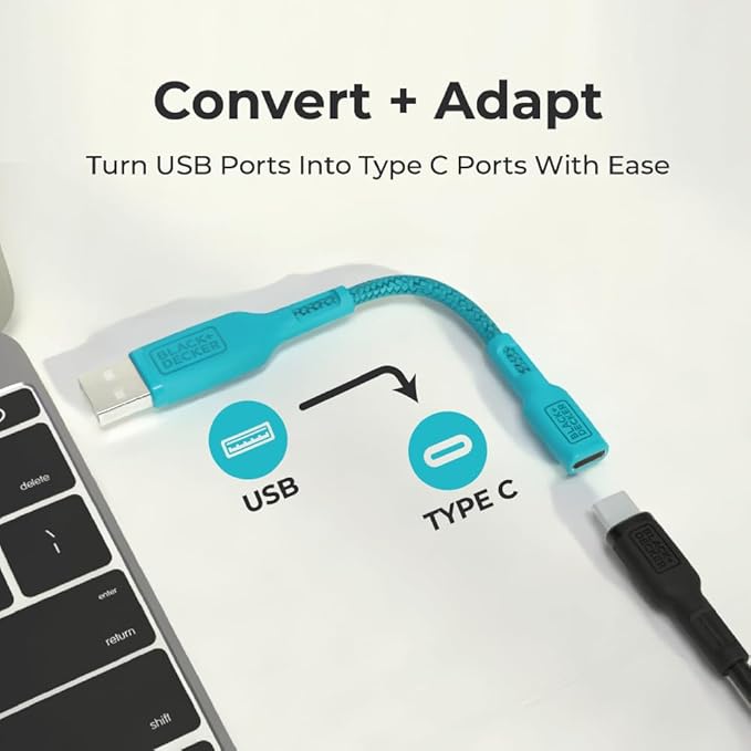 BLACK+DECKER USB C to USB Adapter, Type C Female to USBA Male OTG Cable USBA to - Image 3